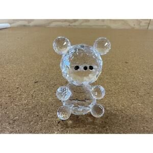 Crystal Panda Bear Figurine 2 1/2 " x 2" Adorable VTG